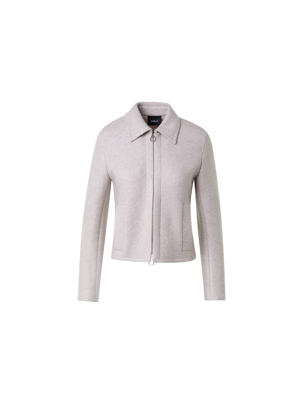 Designer Kurze Kaschmirjacke aus 100% Kaschmir - Grau