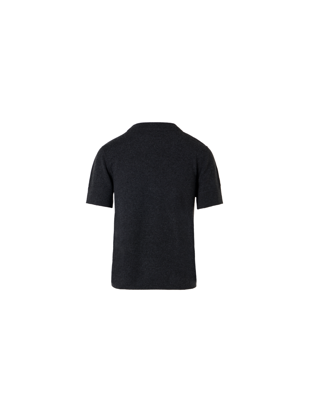 Designer Kurzarm-Pullover aus Kaschmir - Grau
