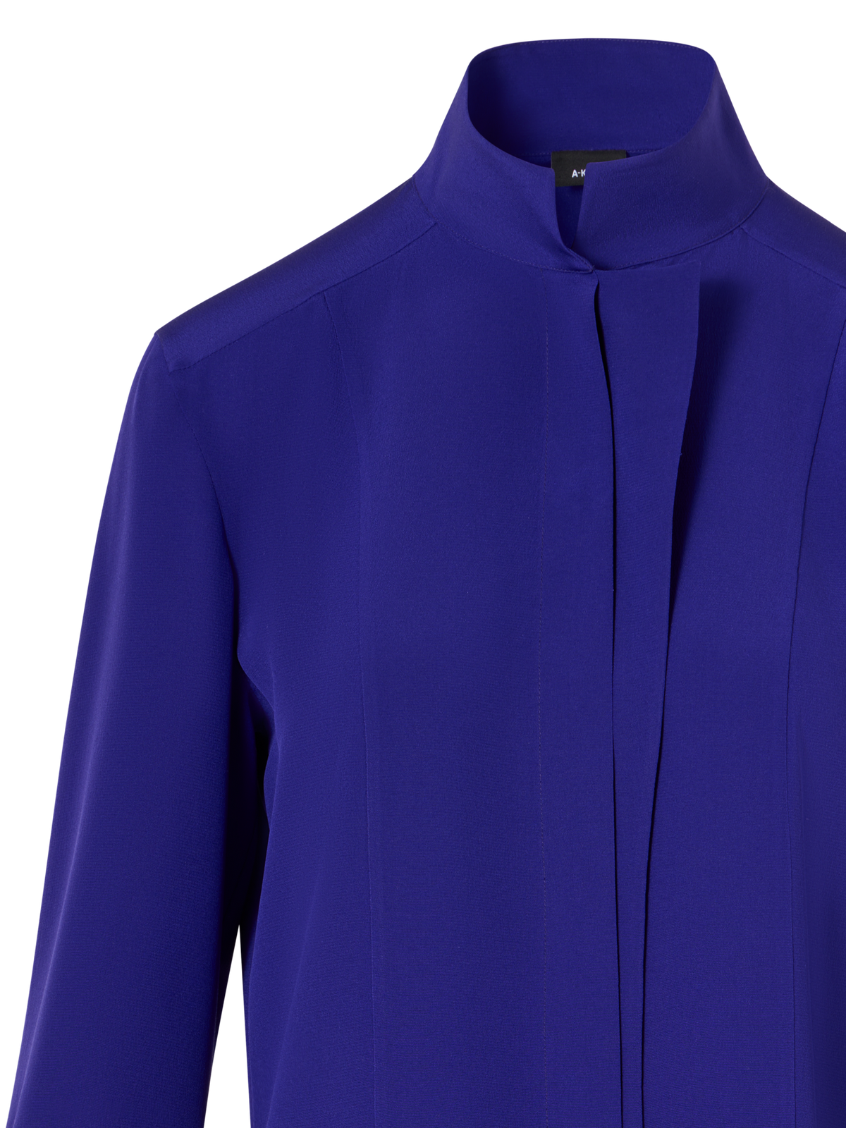 Designer Langärmelige Bluse aus Seidenkrepp - Violett