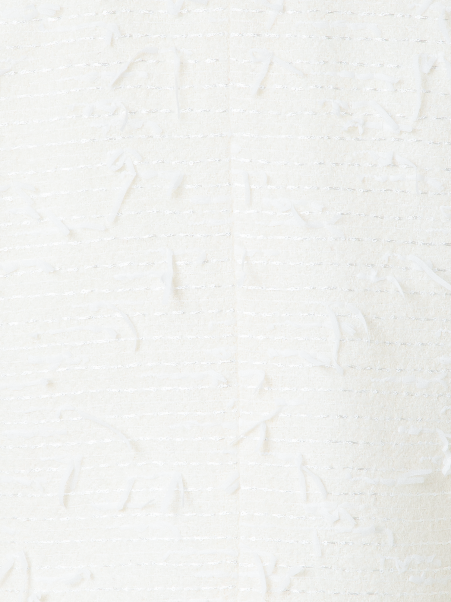 Designer Kurze Boxy-Pailletten-Jacke - Ecru - Weiss