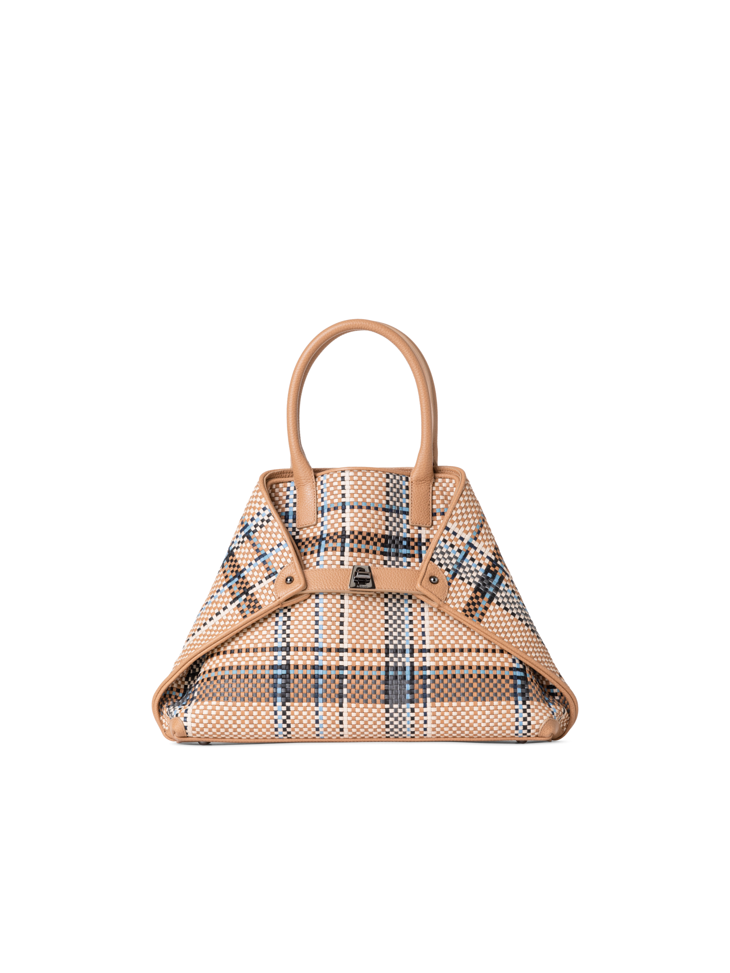 Designer Ai Small Top Handle Tote - Bunt - Beige