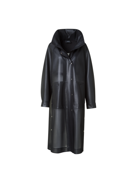 Langer wasserabweisender Mantel mit Kapuze