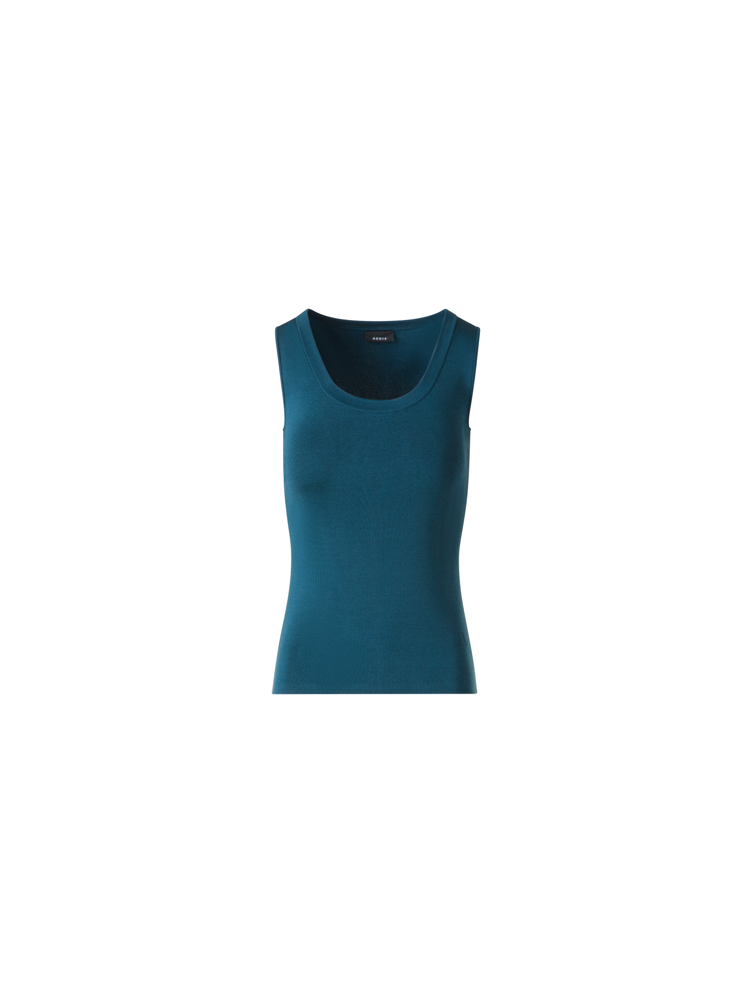 Designer Strick-Tank-Top aus Seiden-Stretch - Grün