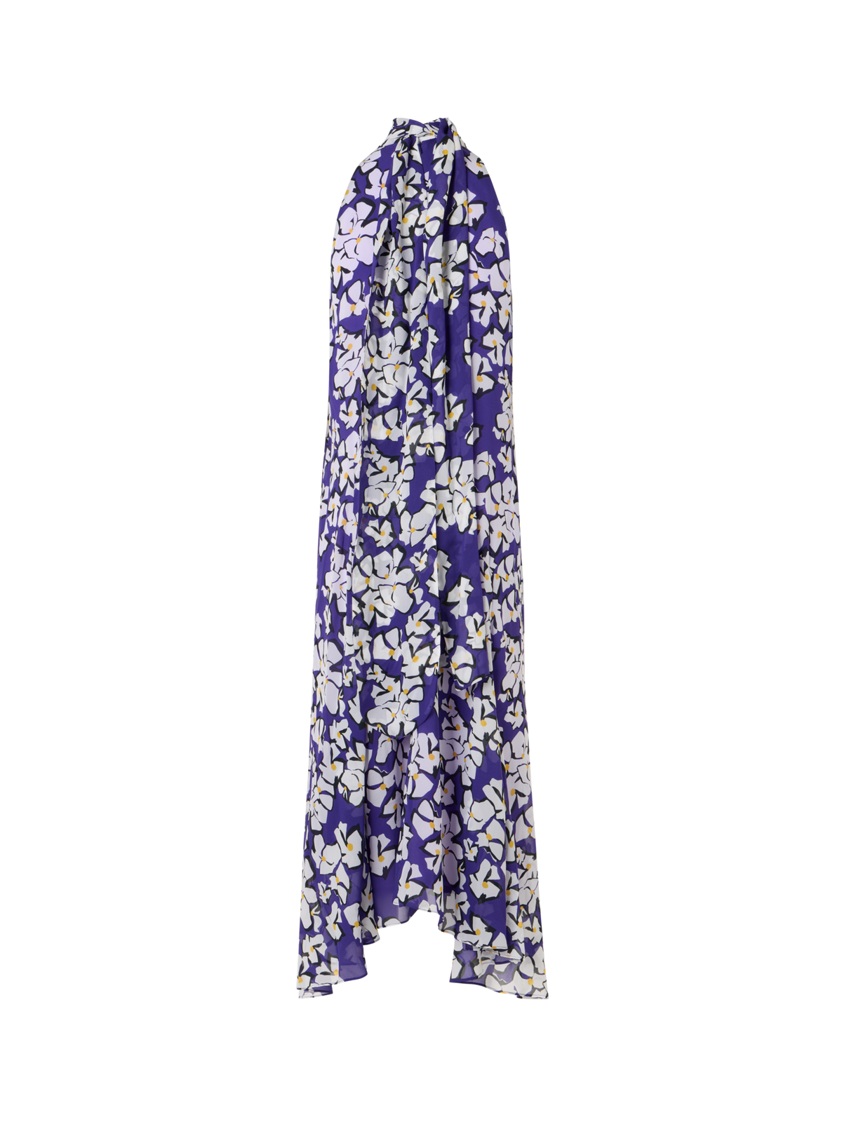 Designer Ärmelloses Midi-Kleid mit Papercut Flower Print - Violett