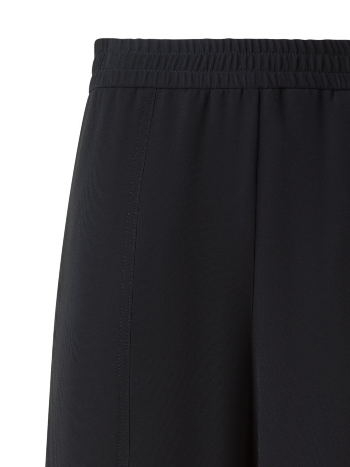 Designer Relaxed Tapered Sporty Hose aus Seide - Schwarz