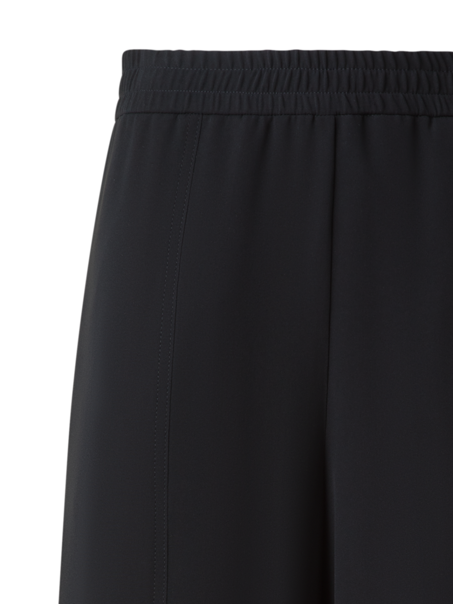 Designer Relaxed Tapered Sporty Hose aus Seide - Schwarz