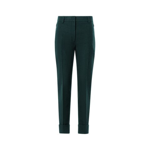 Tapered Flanellhose mit Umschlag