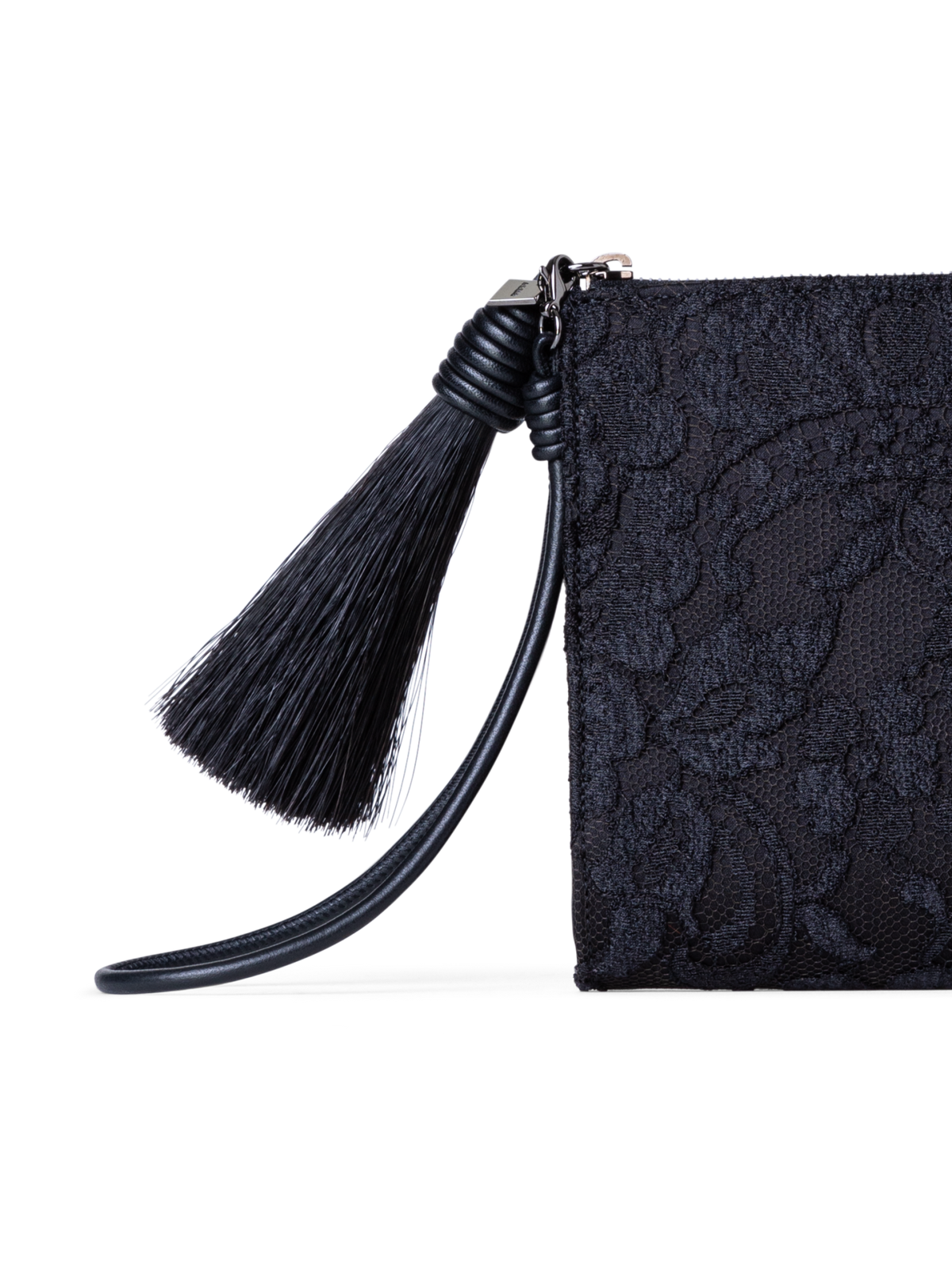 Designer Alexa Tassle Pouch - Schwarz