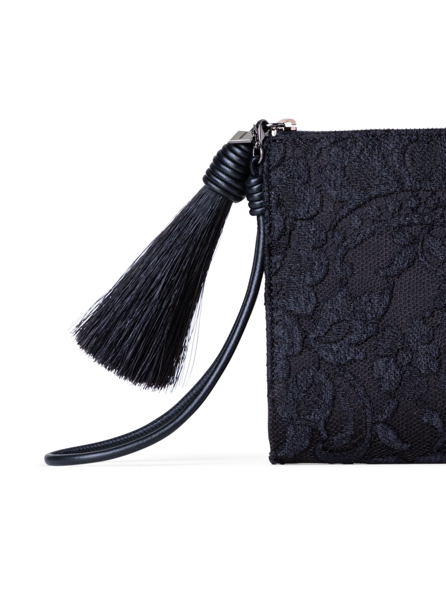Designer Alexa Tassle Pouch - Schwarz