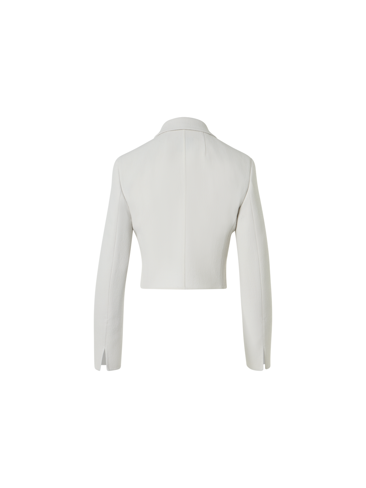 Designer Kurze Doubleface-Jacke aus Woll-Crêpe - Grau