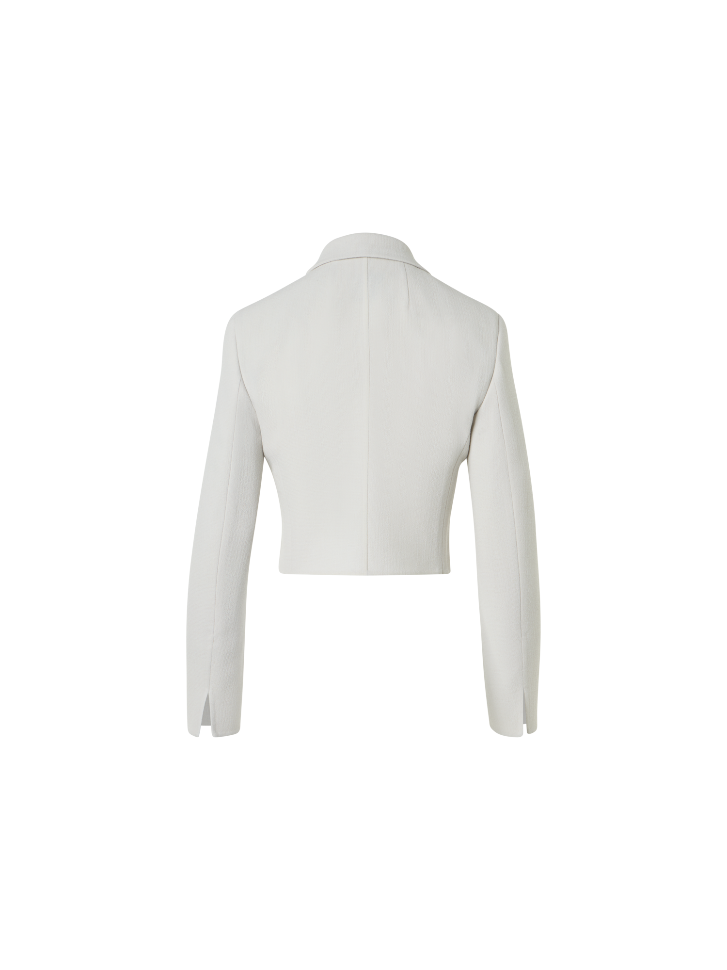 Designer Kurze Doubleface-Jacke aus Woll-Crêpe - Grau