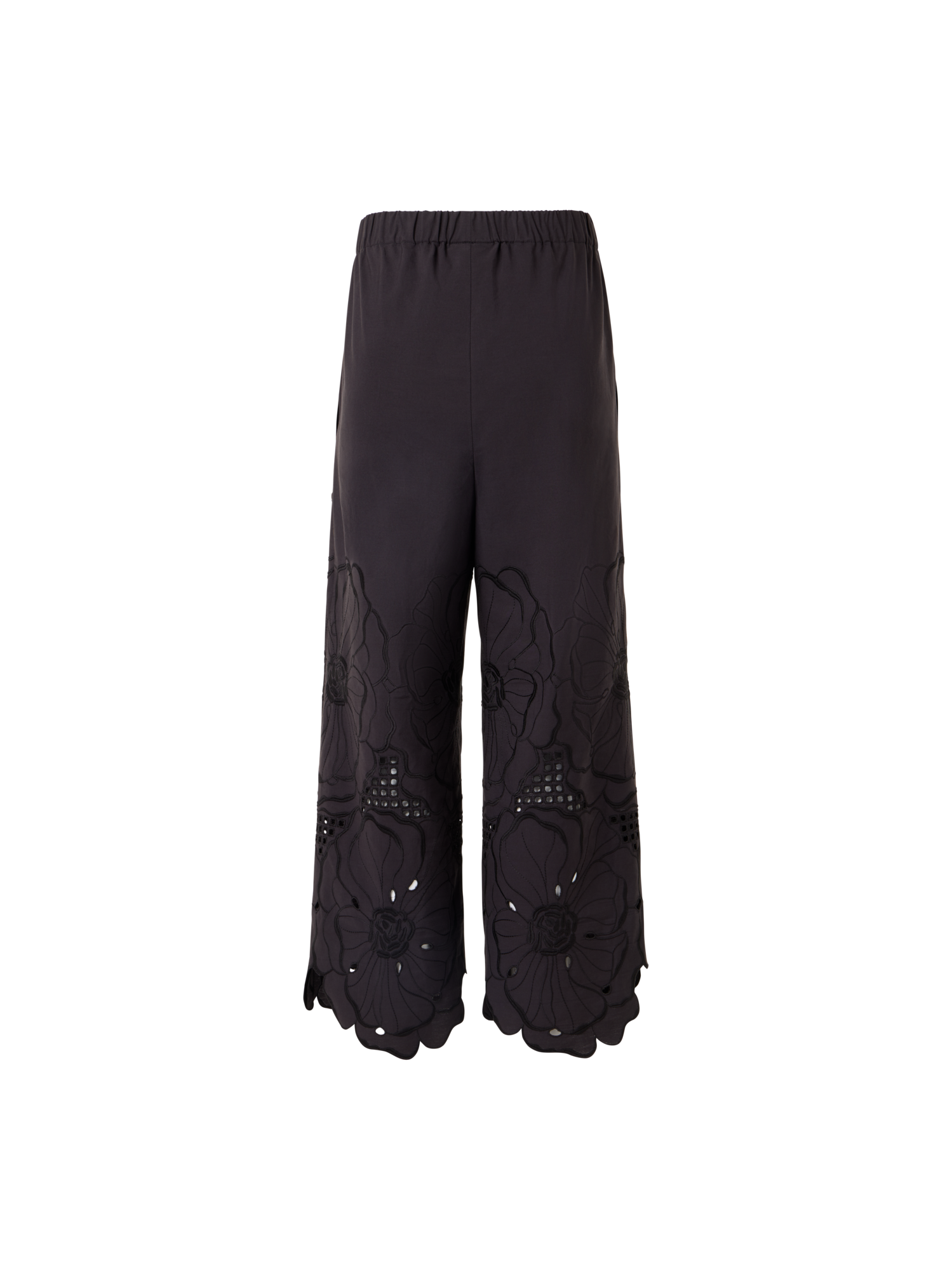 Designer Frey Wide-Leg Hose aus Baumwollpopeline - Braun