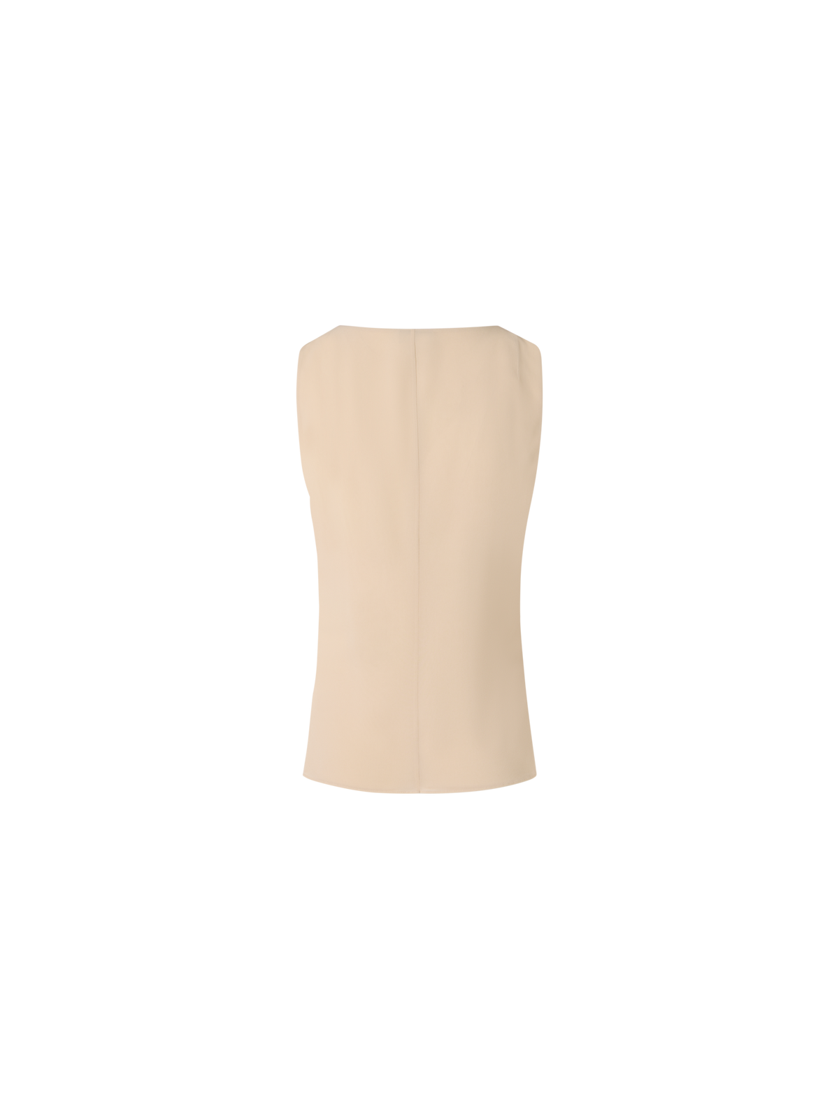 Designer Ärmelloses Top aus Seidengeorgette - Beige