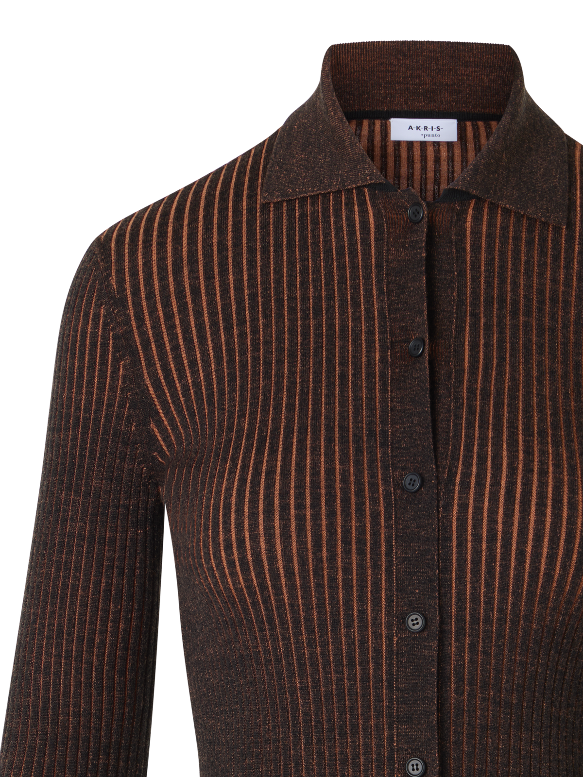 Designer Langärmeliger Strickpullover aus Merinowolle - Bunt