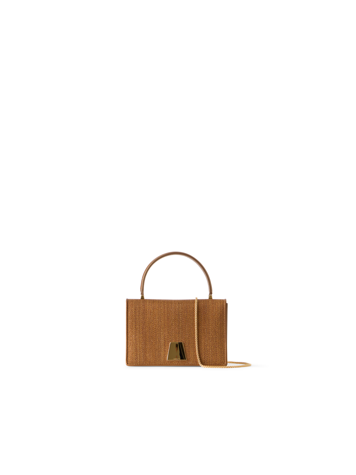 Designer Alice Mini Henkeltasche aus Rosshaar - Gold