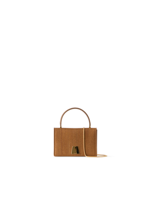 Designer Alice Mini Henkeltasche aus Rosshaar - Gold