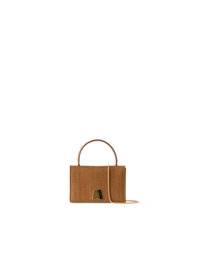 Designer Alice Mini Henkeltasche aus Rosshaar - Gold
