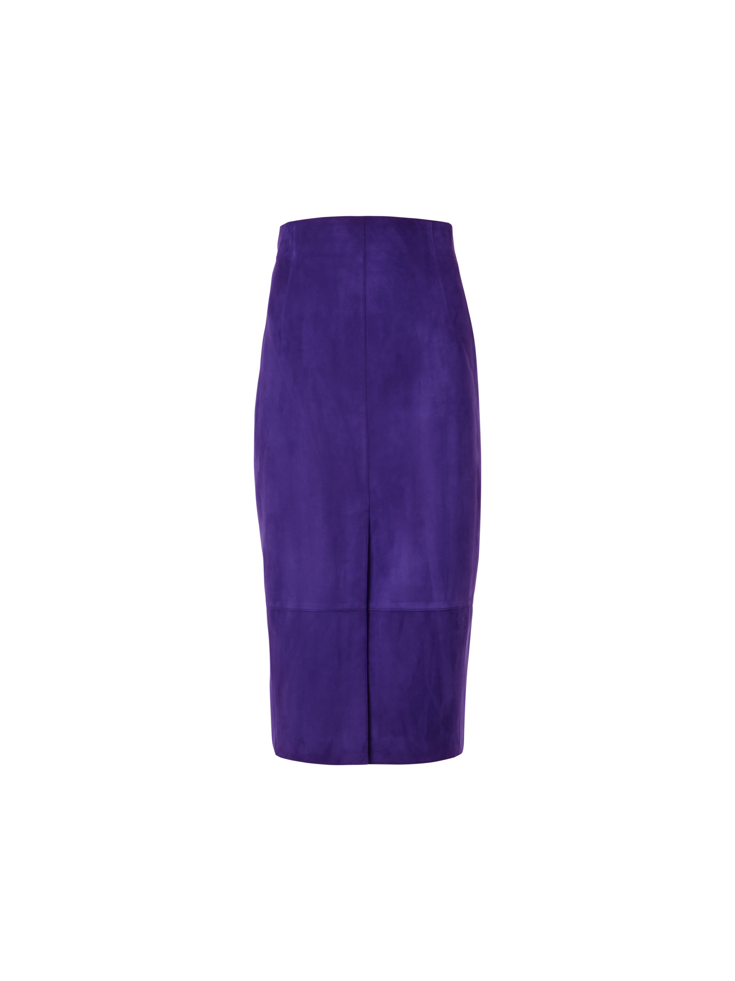 Designer Bleistiftrock aus Wildleder - Violett