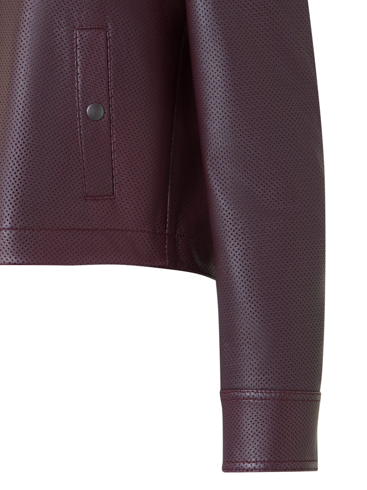 Designer Kurze Pin Dot Lederjacke - Violett - Rot