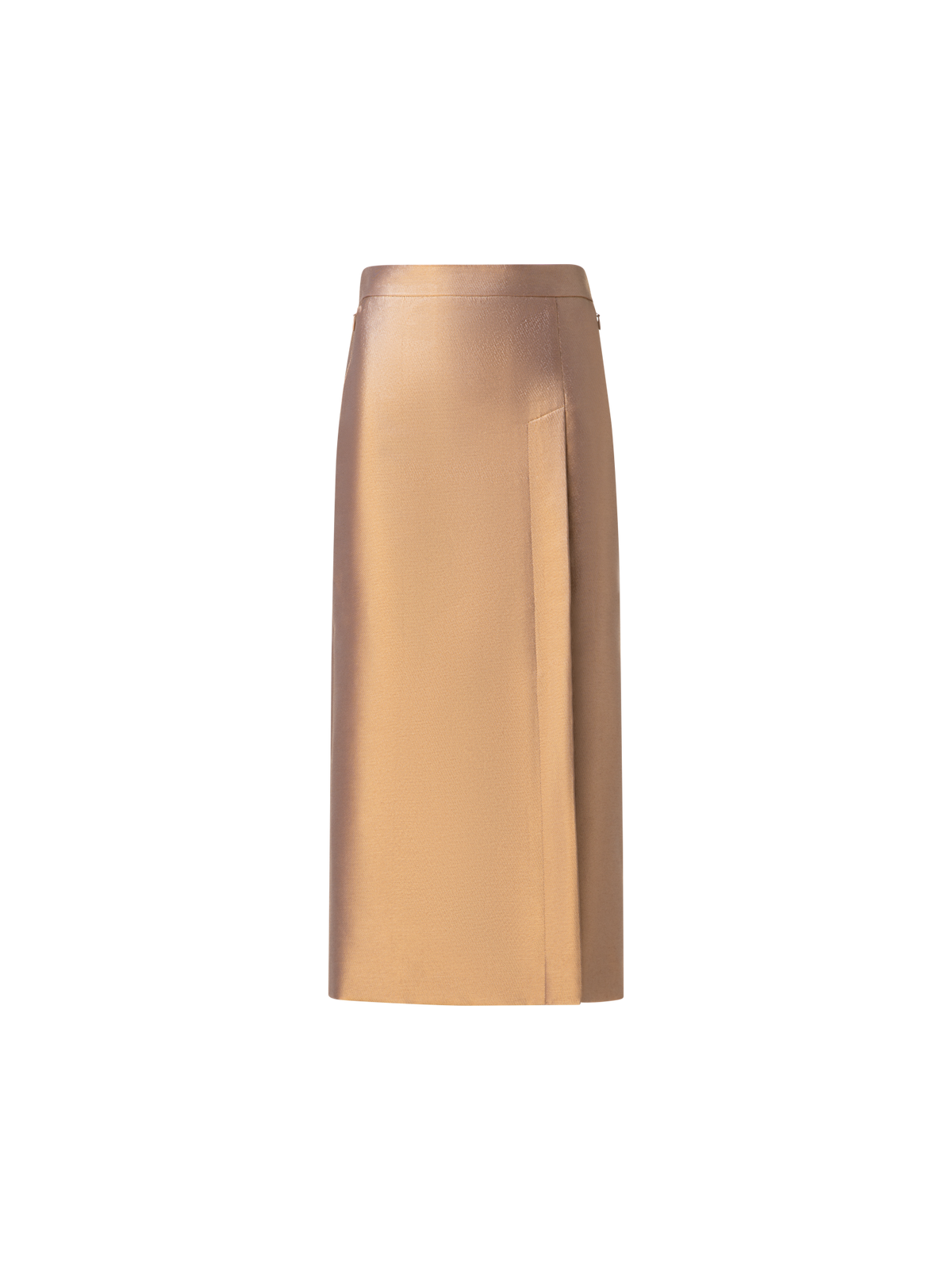 Designer Bleistiftrock aus Baumwolle und goldenem Lurex - Gold