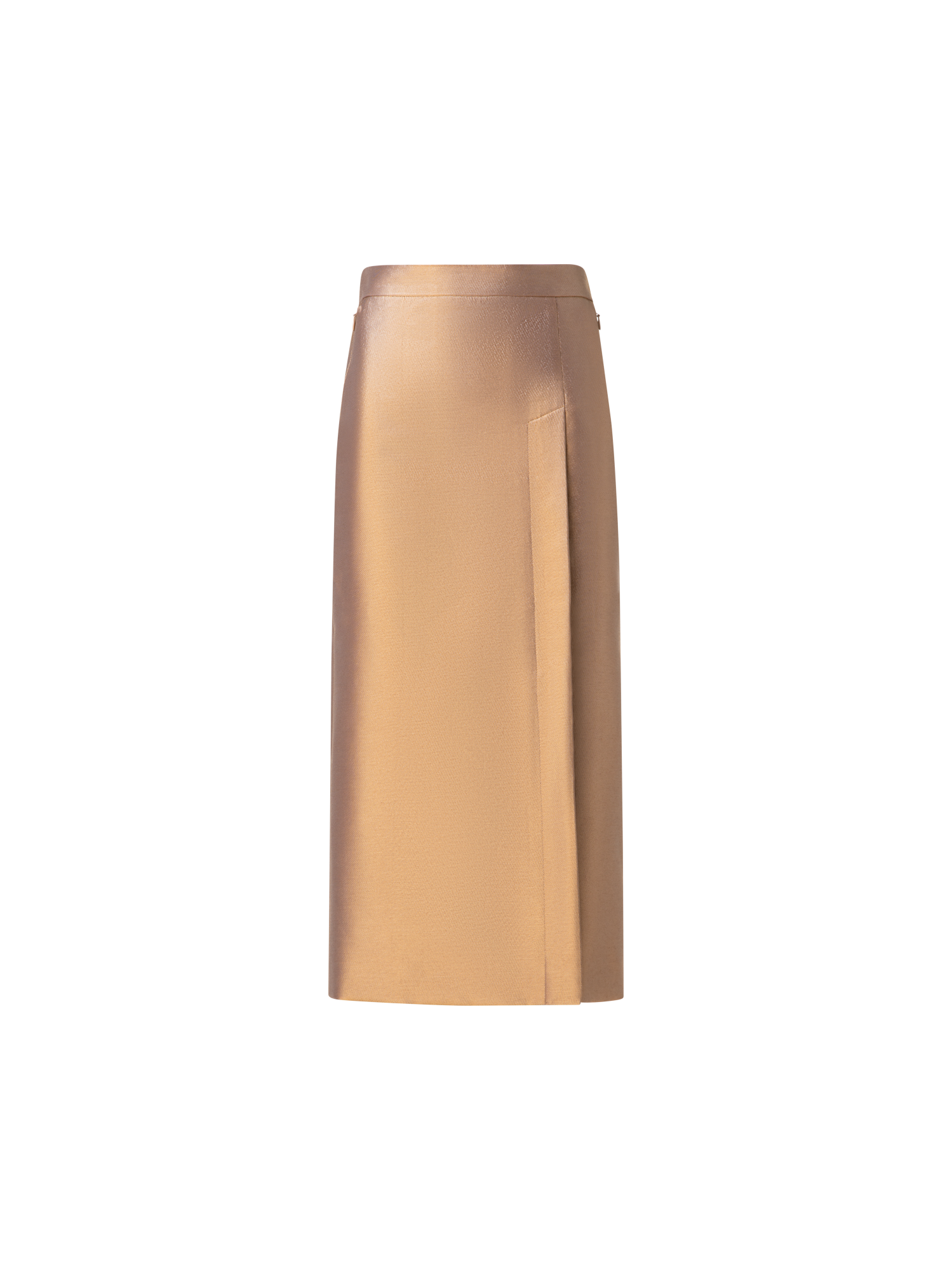 Designer Bleistiftrock aus Baumwolle und goldenem Lurex - Gold