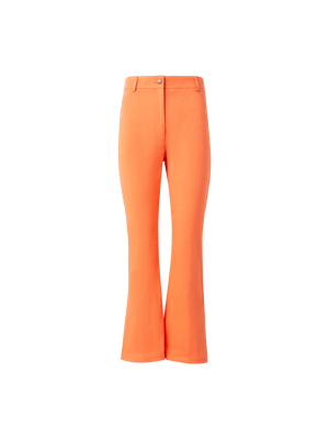 Designer Cropped Schlaghose aus Baumwoll-Denim-Stretch - Orange