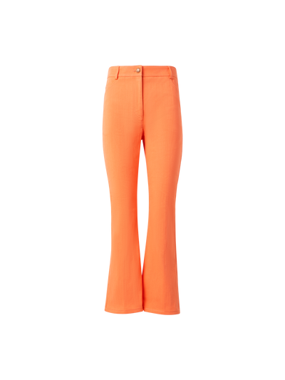 Designer Cropped Schlaghose aus Baumwoll-Denim-Stretch - Orange