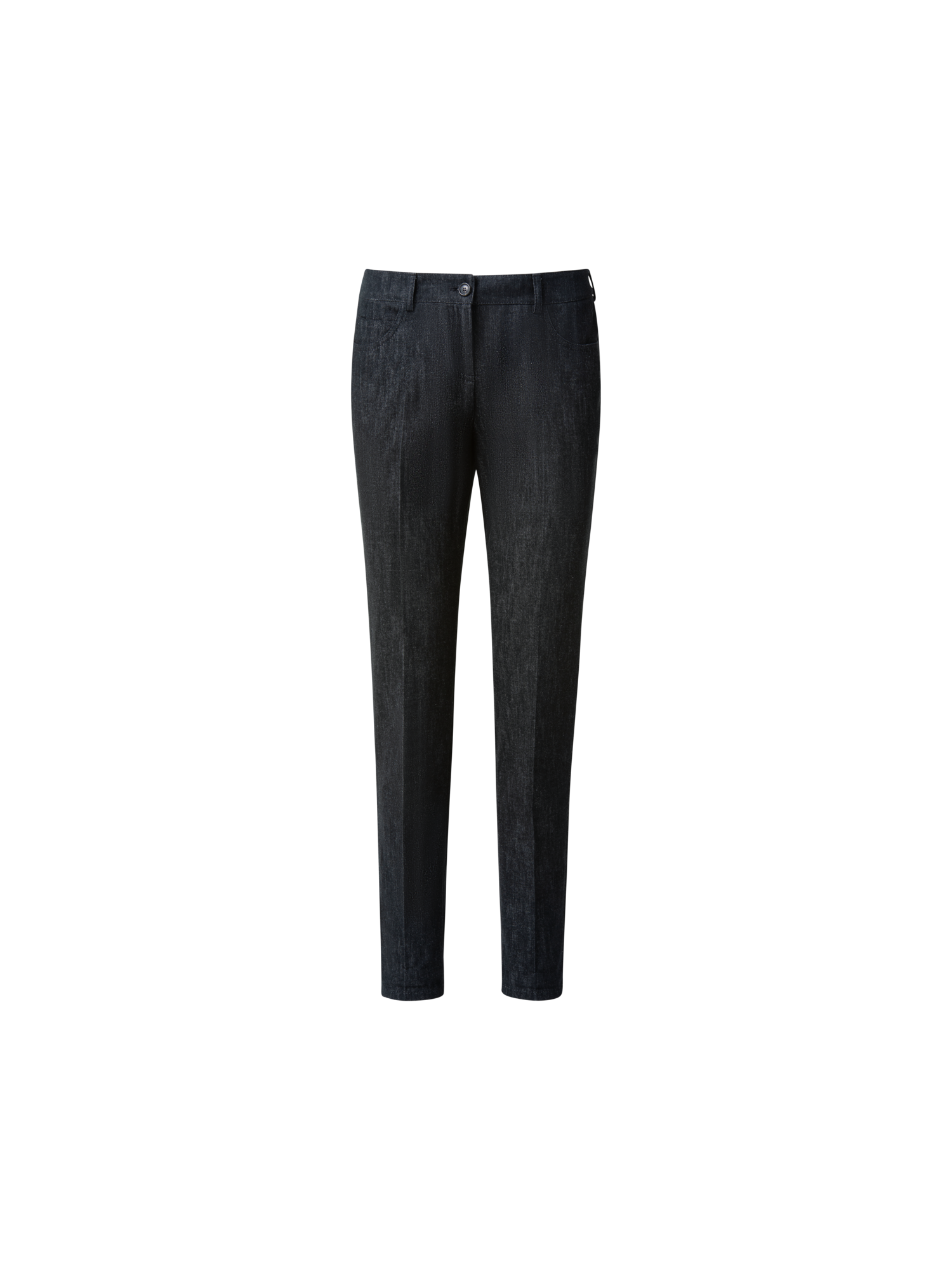 Designer Slim Hose aus Baumwoll-Denim-Stretch - Schwarz - Grau