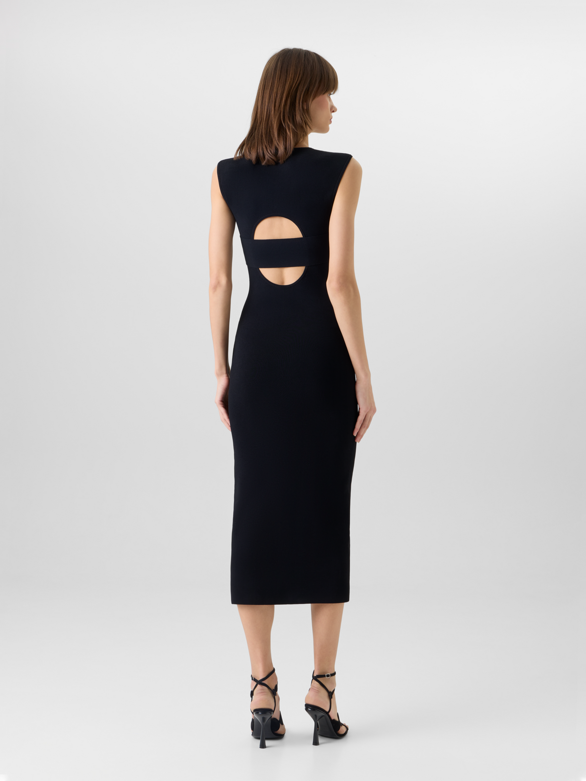 Designer Ärmelloses Kleid aus Signature-Viskose-Jersey - Schwarz #editorial
