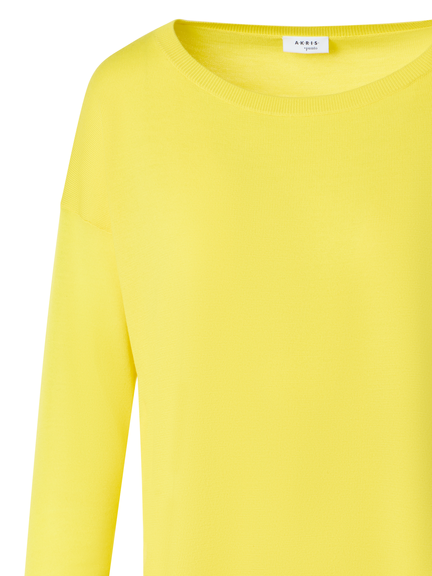 Designer Feiner Merinowolle-Signature-Strickpullover - Gelb