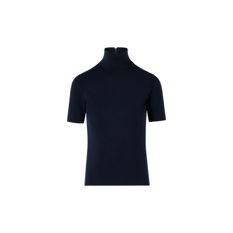 Kurzarm-Pullover aus Woll-Milano-Strick