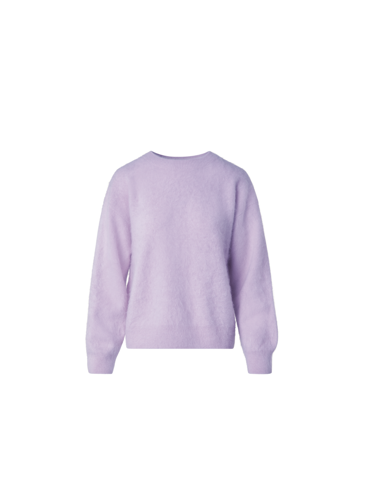 Designer Langärmeliger Strickpullover aus aufgerautem Kaschmir