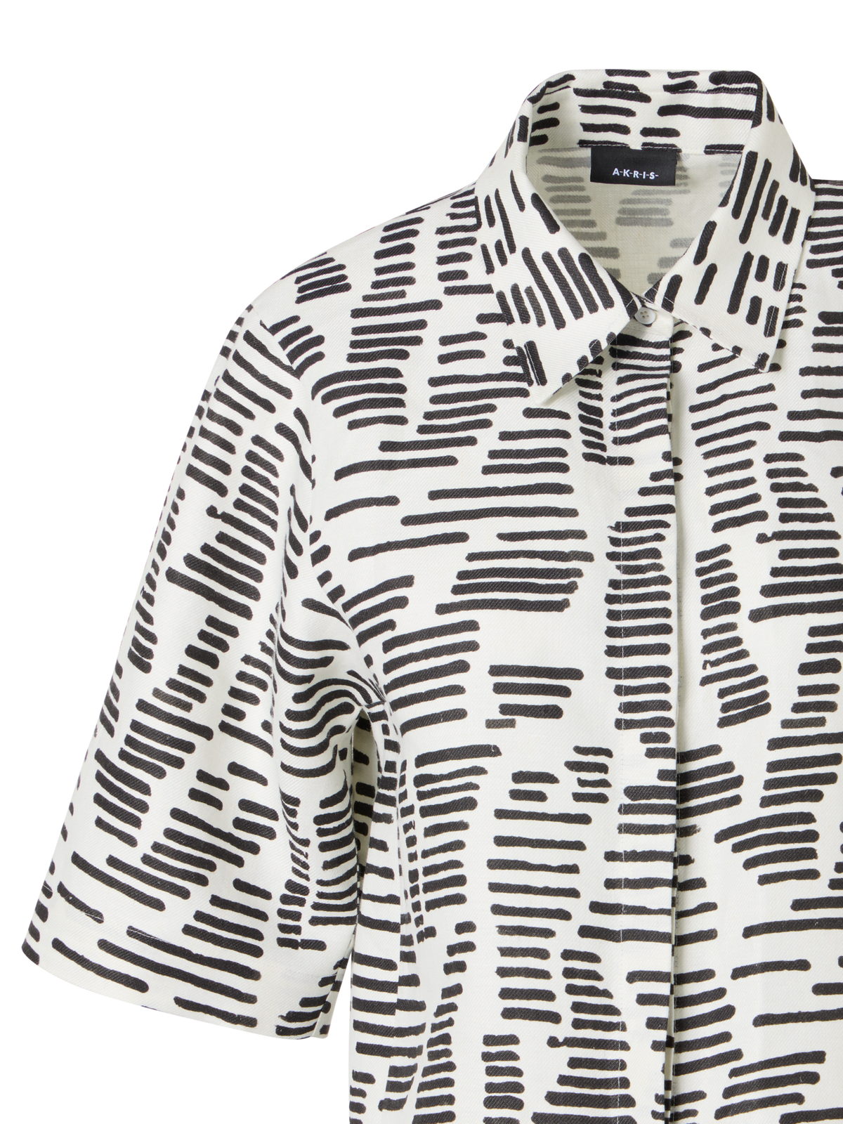 Designer Bluse mit Dance Movement Print - Weiss