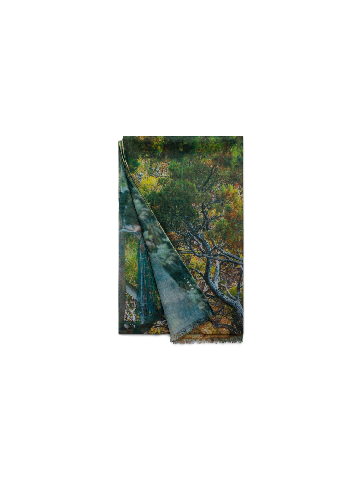 Designer Kaschmirseidenschal mit Via Krupp-Druck - Bunt