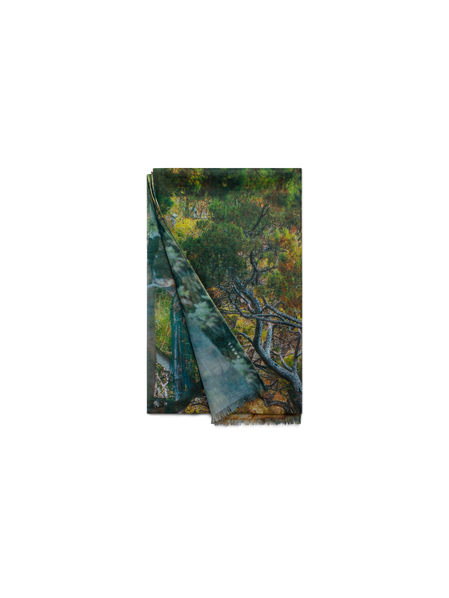 Designer Kaschmirseidenschal mit Via Krupp-Druck - Bunt