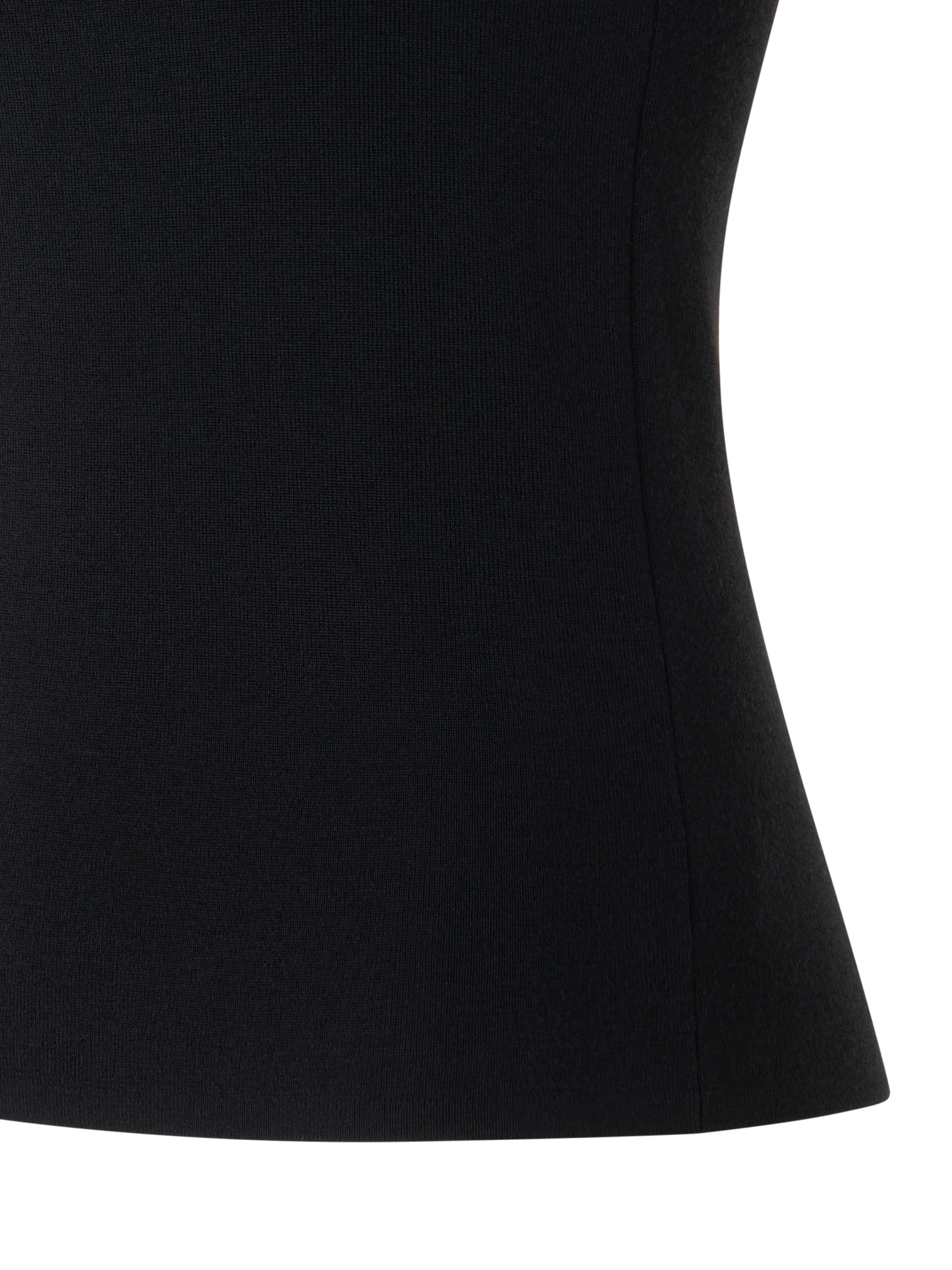 Designer Tanktop aus Wolle - Schwarz