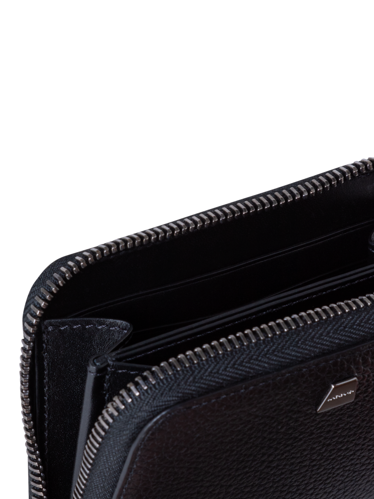 Designer Small Zip Around Wallet - Schwarz - Dunkelblau - Blau