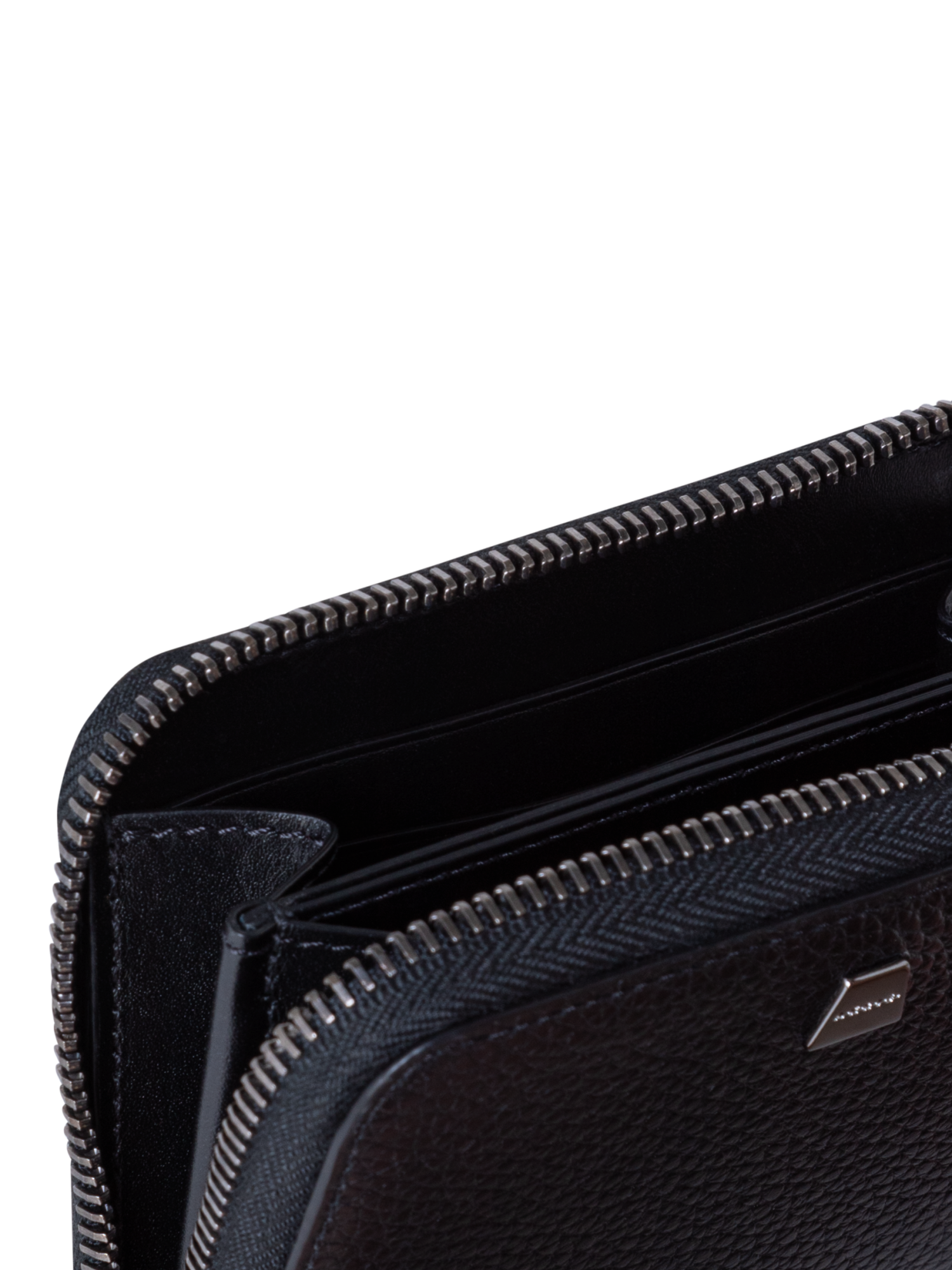 Designer Small Zip Around Wallet - Schwarz - Dunkelblau - Blau