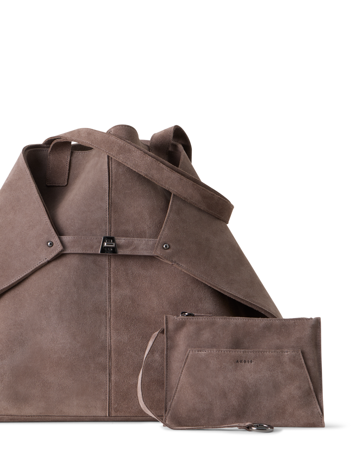 Designer Ai XL Shoulder Tote Bag - Braun