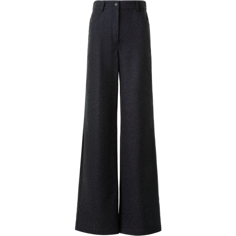 Weite winterliche Wollflanell Hose