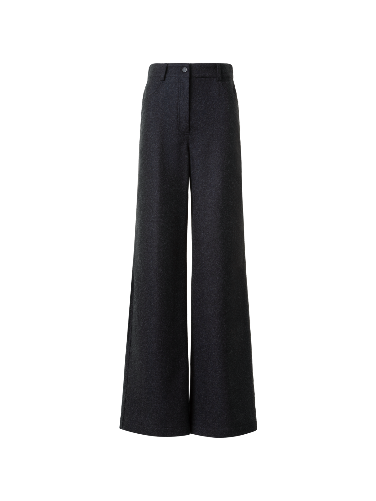 Designer Weite winterliche Wollflanell Hose - Grau