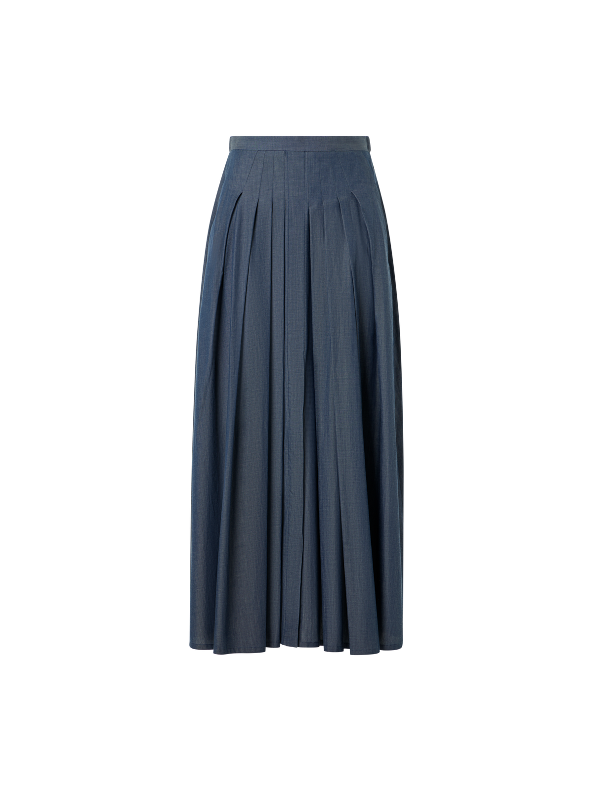 Designer Midirock aus Sea-Island-Baumwolle - Blau
