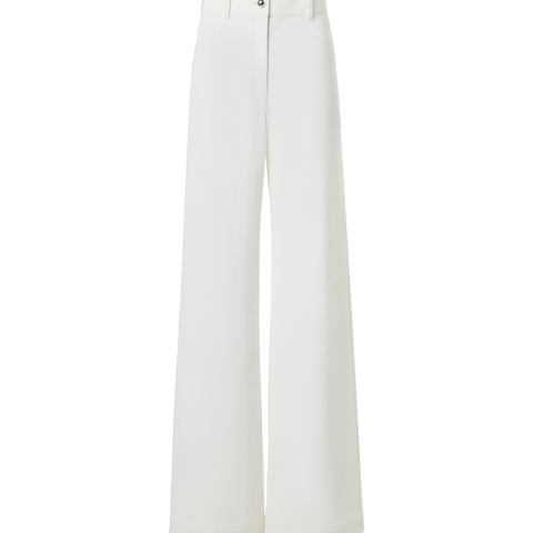 Cooper Wide Leg Hose aus Stretch-Baumwolldenim