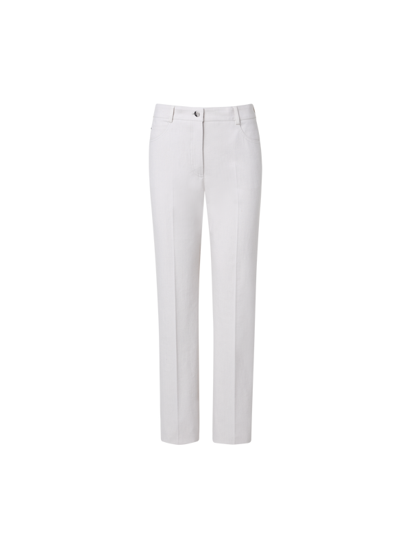 Designer Gerade Hose aus Baumwoll-Stretch-Denim