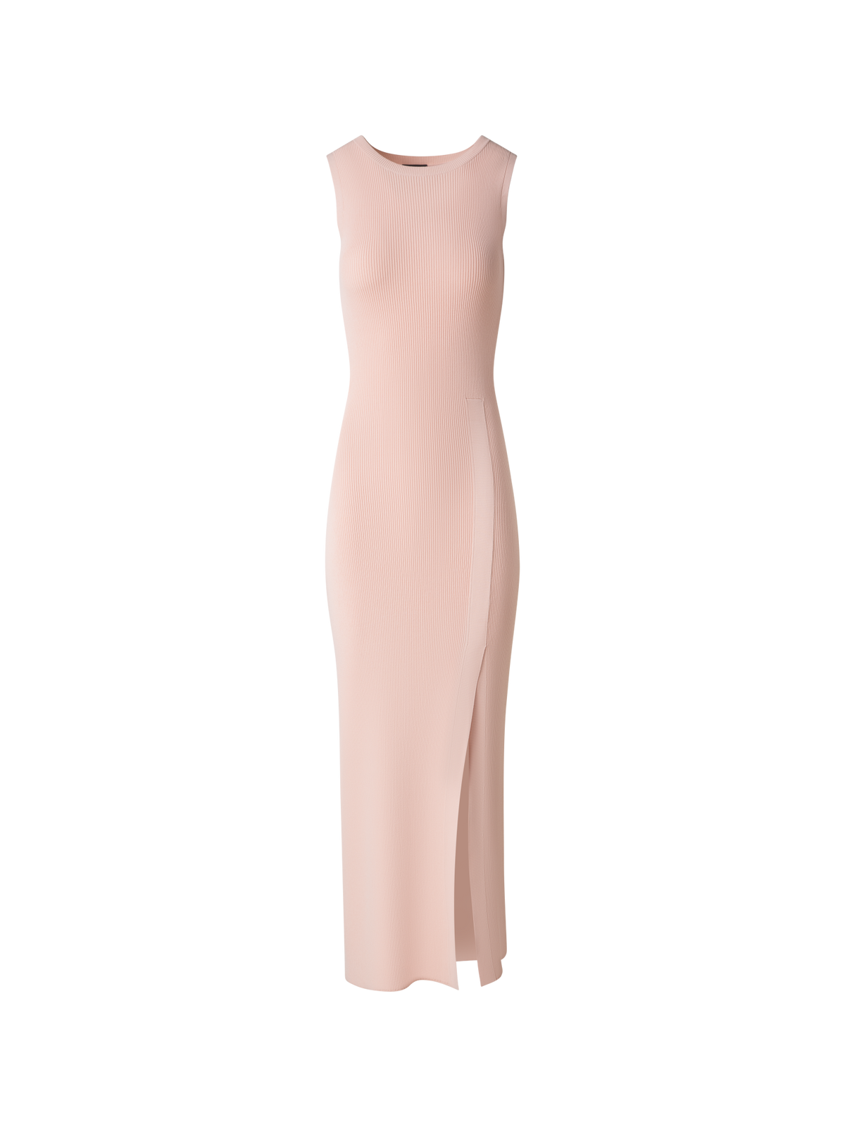 Designer Tailliertes Strickkleid mit Seitenschlitz - Rosa