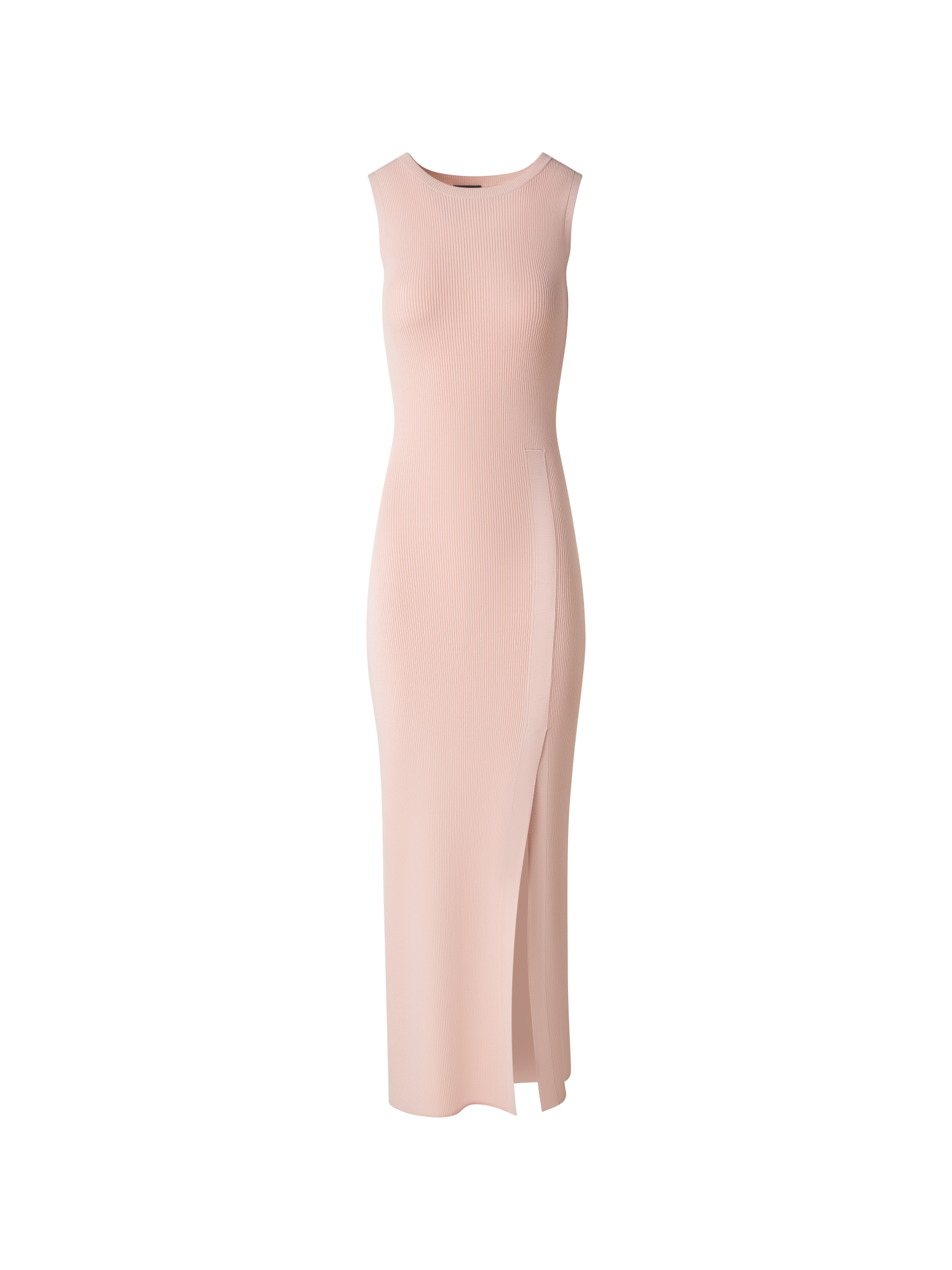 Designer Tailliertes Strickkleid mit Seitenschlitz - Rosa