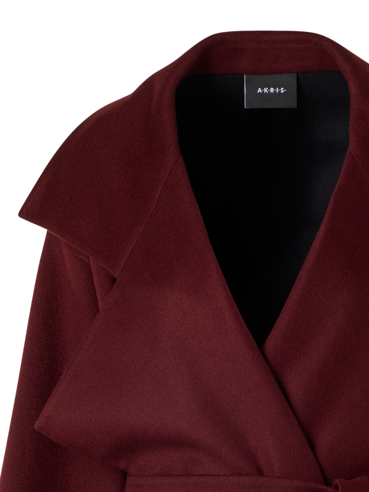 Designer Wickelmantel aus Kaschmir-Double-Face - Rot