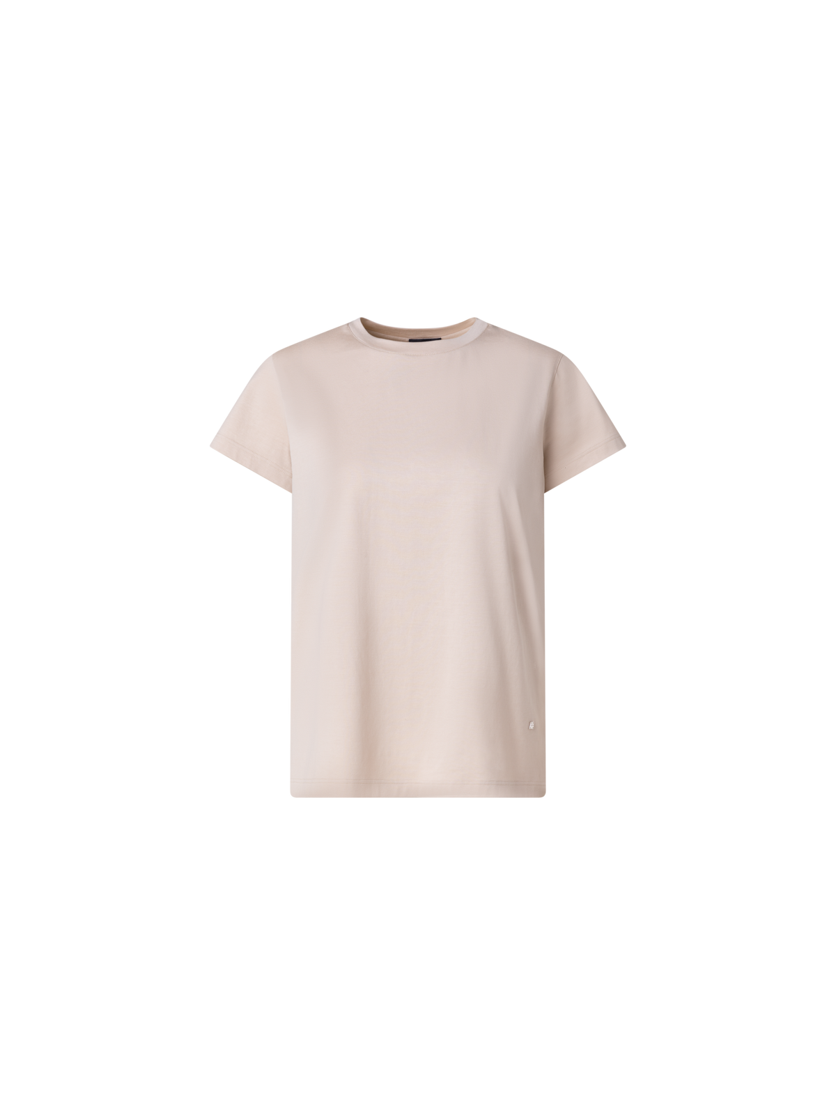 Designer T-Shirt aus Baumwoll-Jersey - Beige