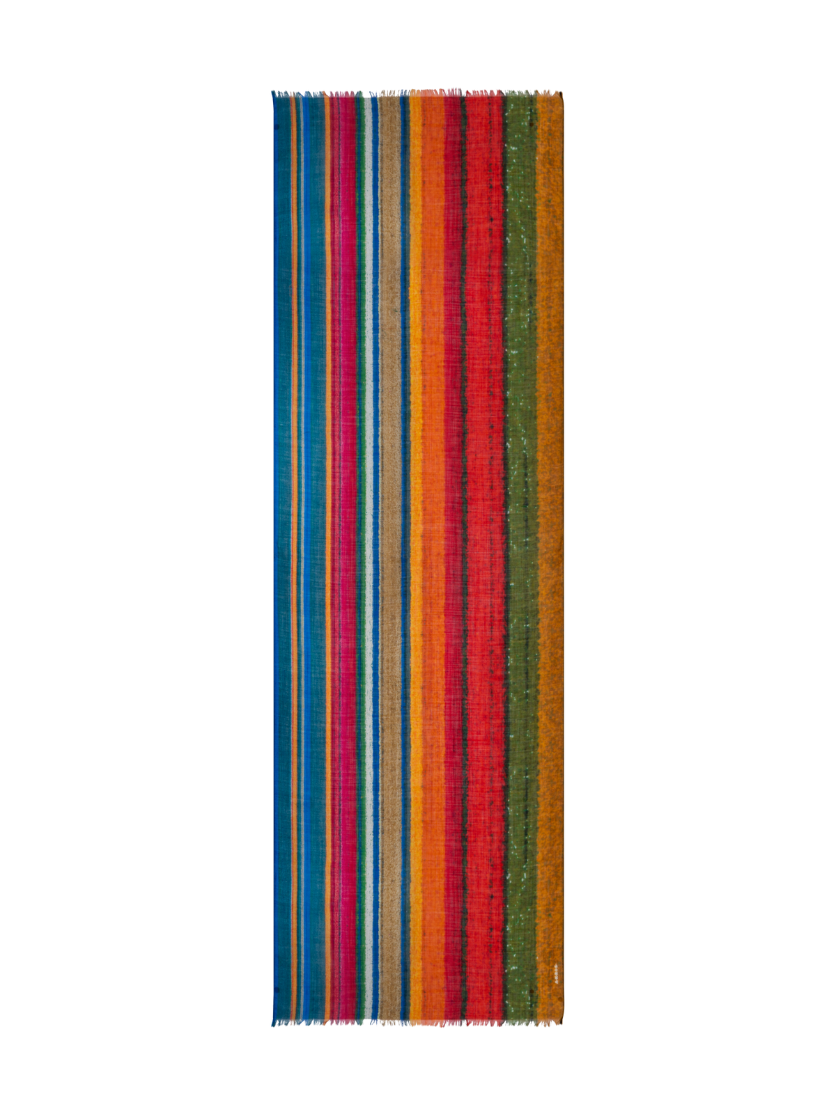 Designer Kaschmirseidenschal mit Wind Turbine Druck - Bunt