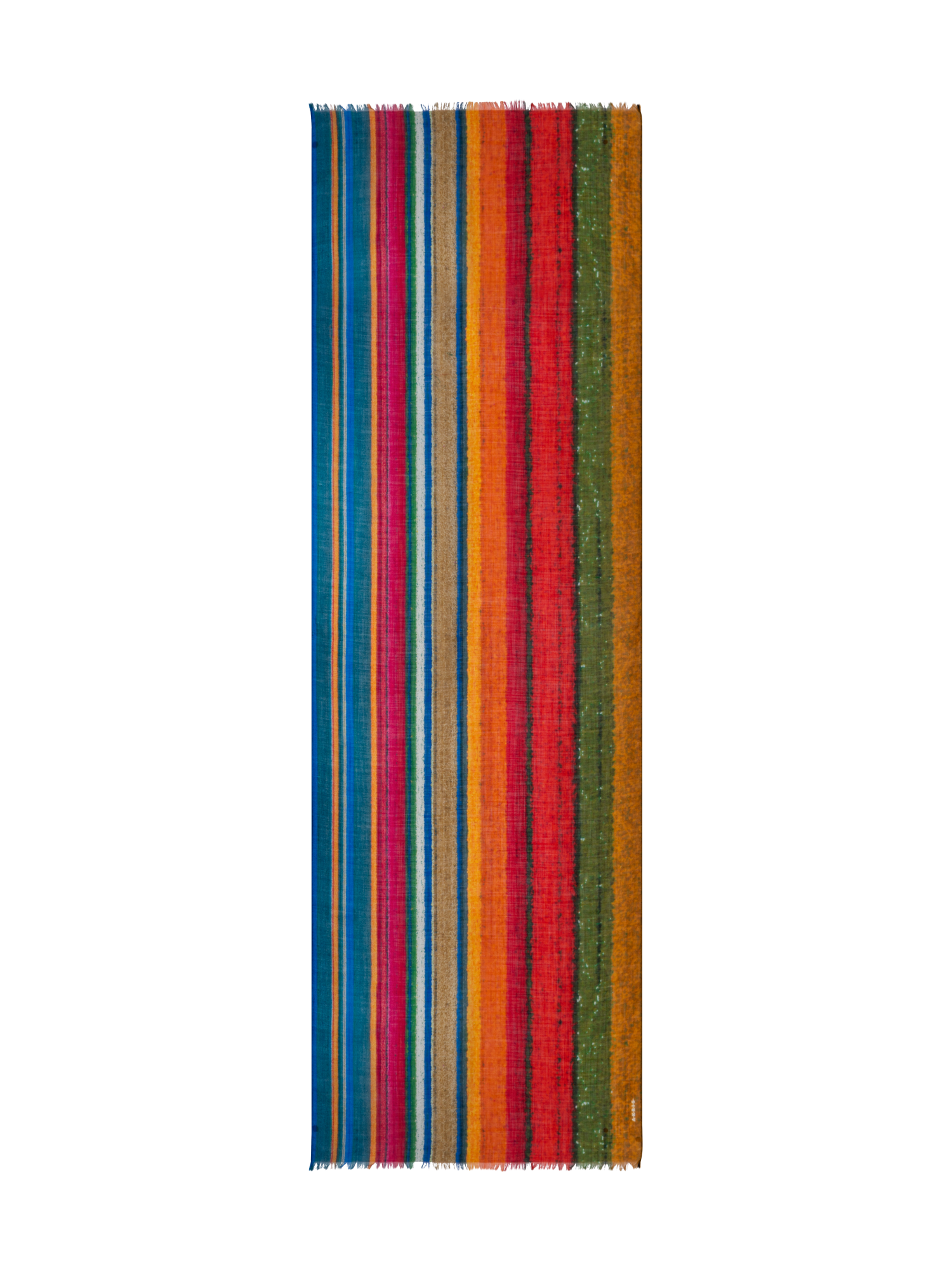 Designer Kaschmirseidenschal mit Wind Turbine Druck - Bunt